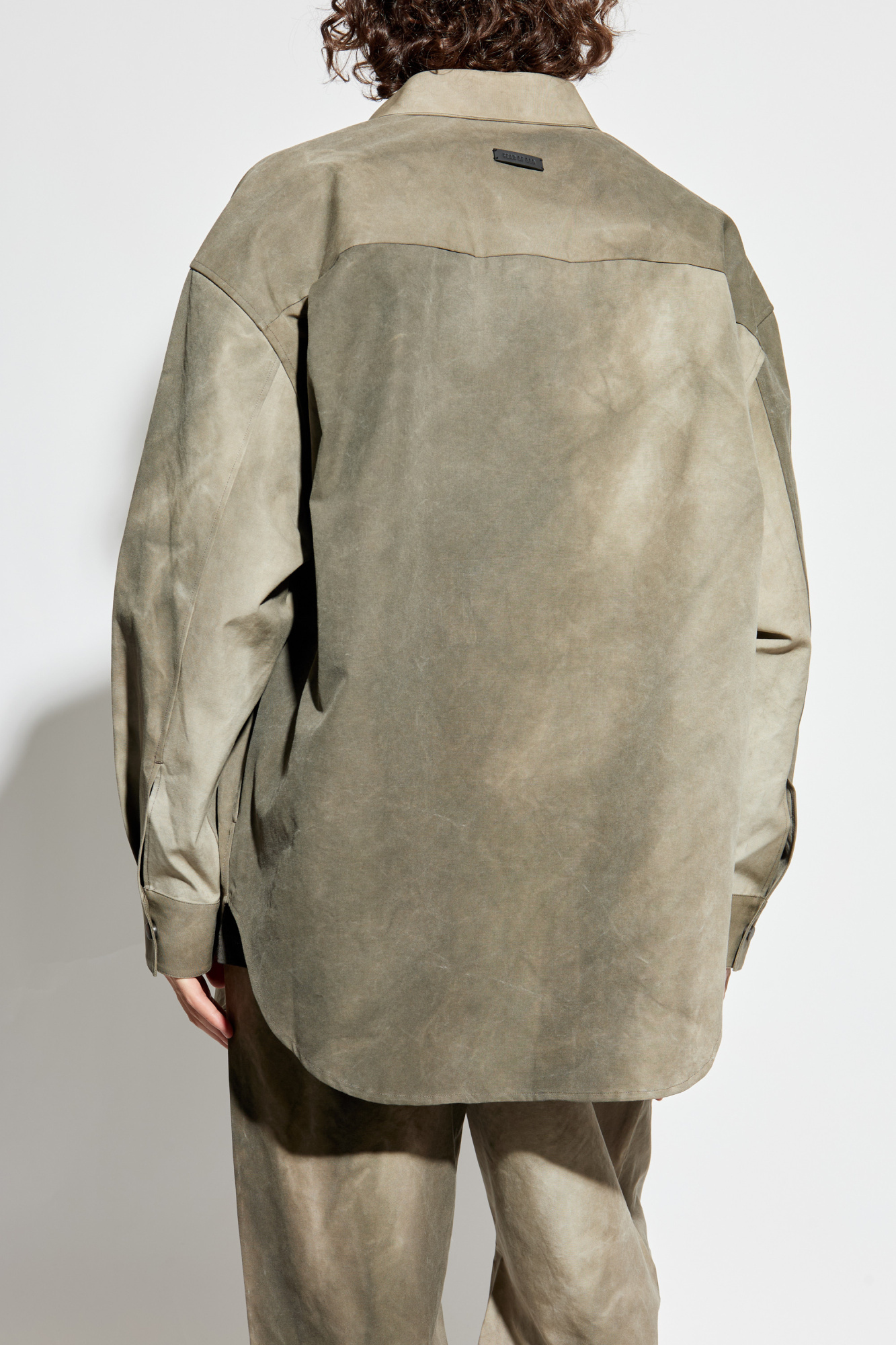 fear of god シャツジャケット FEAR OF GOD ESSENTIALS ジップアップ デニムシャツジャケット
